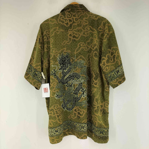 総柄 龍 S/S 開襟シャツ メンズ import:XL