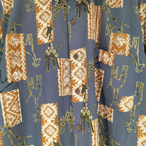 NICHIBI 総柄 S/S シャツ メンズ import:M