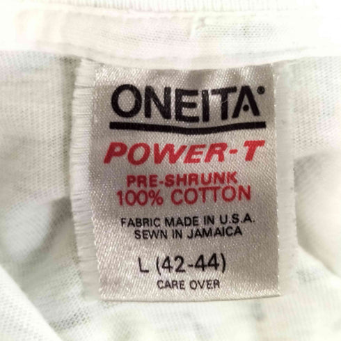 オニータ ONEITA 90s シングルステッチ 両面プリントクルーネックTシャツ メンズ import:L