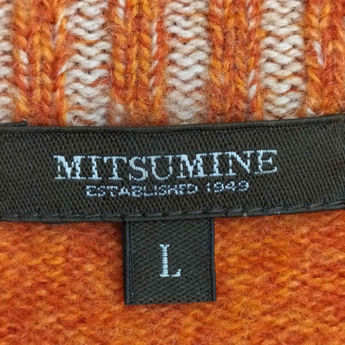 ミツミネ MITSUMINE ウールナイロン リブ切替 ハーフジップニット メンズ JPN:L