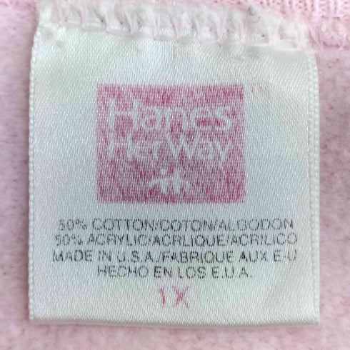 ヘインズ Hanes Har Way USA製 ブランク ラグランスリーブスウェット レディース 1X