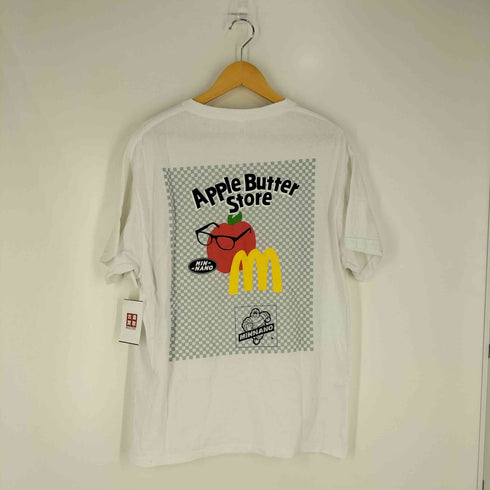 アップルバターストア APPLE BUTTER STORE コットン 両面プリント クルーネックTシャツ メンズ import:L