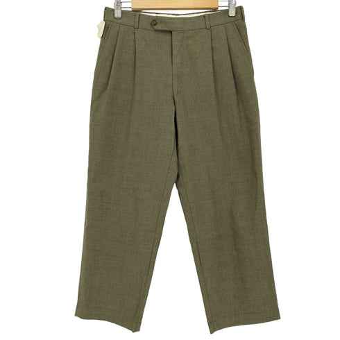 ランズエンド LANDS END ウール 2タックスラックス サスペンダーボタン付き メンズ 32
