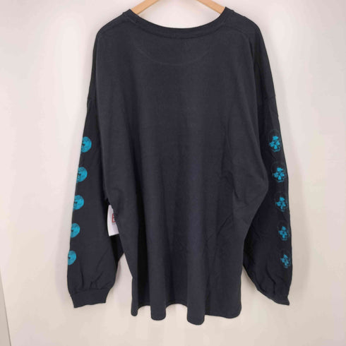 グラフィックプリント L/S クルーネック バンド Tシャツ ビッグサイズ メンズ 3XL