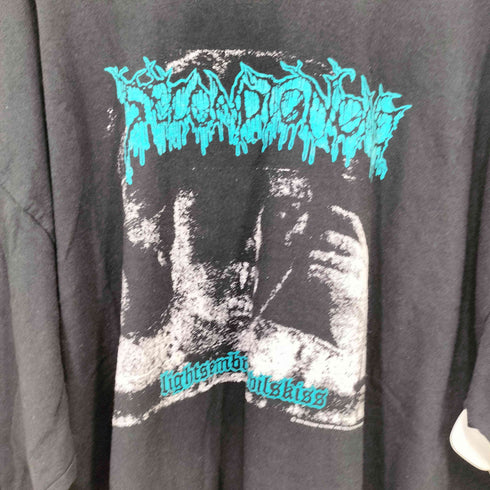グラフィックプリント L/S クルーネック バンド Tシャツ ビッグサイズ メンズ 3XL