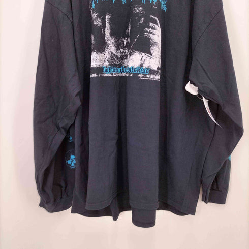 グラフィックプリント L/S クルーネック バンド Tシャツ ビッグサイズ メンズ 3XL