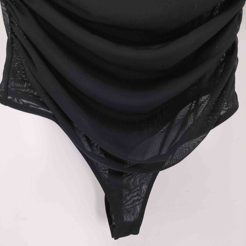 ザラ ZARA KNOTTED ASYMMETRIC BODYSUIT レディース import:S