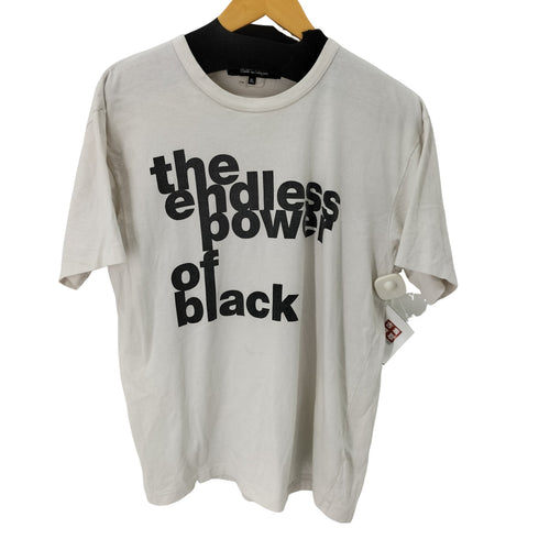 ブラックコムデギャルソン BLACK COMME des GARCONS the endless power of black Short Sleeve Tee メンズ JPN:XL
