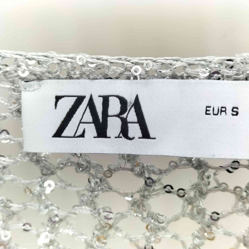 ザラ ZARA スパンコール メッシュロングワンピース レディース import:S