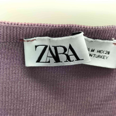 ザラ ZARA ノースリーブタイダイニットワンピース レディース import:M