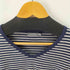 サンスペル Sunspel L/S Vネックボーダートップス メンズ JPN:M