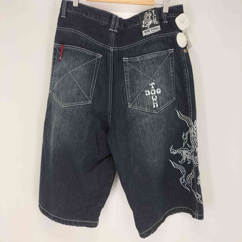 ドッグタウン DOG TOWN y2k Black Dragon Embroidery Distressed Baggy Short 平成 黒龍 刺繍 メンズ JPN:L