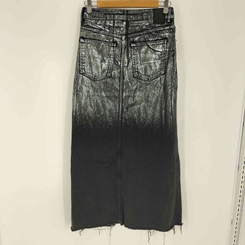 ザラ ZARA ラメコーティング ブラックデニムスカート レディース JPN:S