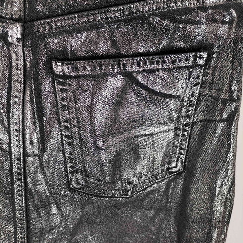 ザラ ZARA ラメコーティング ブラックデニムスカート レディース JPN:S