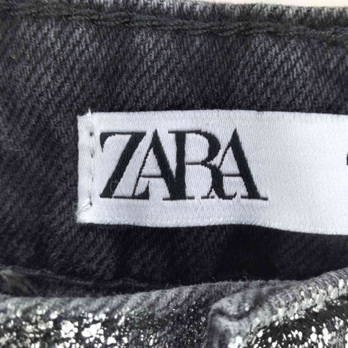 ザラ ZARA ラメコーティング ブラックデニムスカート レディース JPN:S
