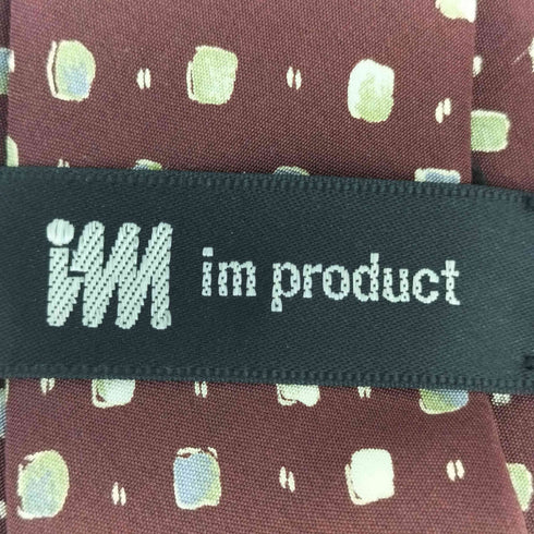 アイムプロダクトイッセイミヤケ im product ISSEY MIYAKE 総柄 シルクネクタイ メンズ