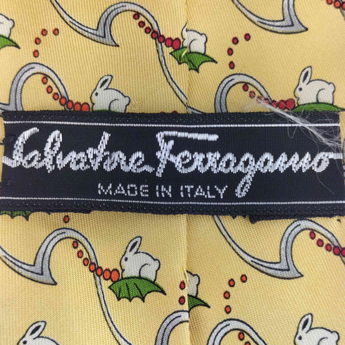 サルヴァトーレフェラガモ Salvatore Ferragamo 総柄 シルクネクタイ メンズ