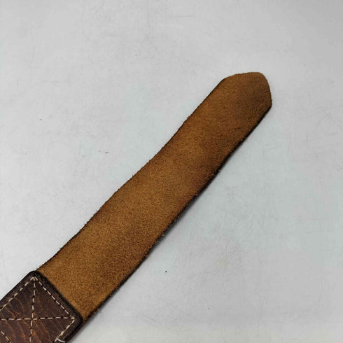 ダブルアールエルラルフローレン RRL RALPH LAUREN イタリア製 LEATHER DOUBLE-O-RING BELT 丸カン レザー ベルト メンズ 32