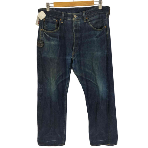 リーバイスヴィンテージクロージング Levis Vintage Clothing 501XX 1955年 MODEL Every Garment Guaranteed 初期型 ペーパーパッチ バナナイエローステッチ BIG E ボタンフライ デニム パンツ メンズ W:36 L:34