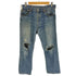 リーバイス Levis 00S ユーロ リーバイス 501 ボタンフライ ダメージ デニム パンツ 2001年製 メンズ 34×32