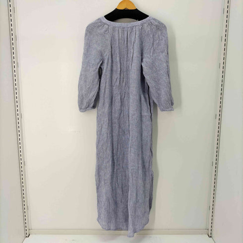 ザラ ZARA L/S リネン100% 楊柳 ロングワンピース レディース import:XS
