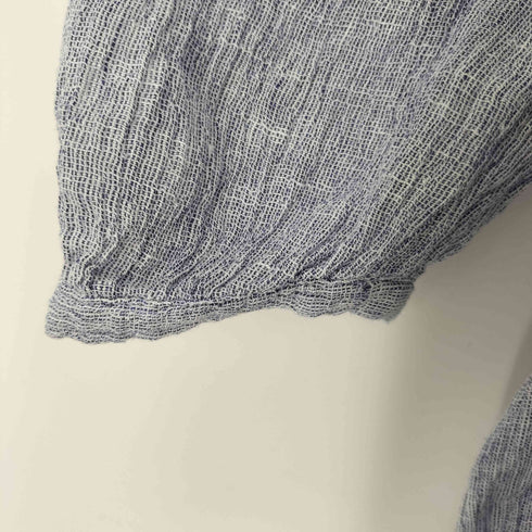 ザラ ZARA L/S リネン100% 楊柳 ロングワンピース レディース import:XS