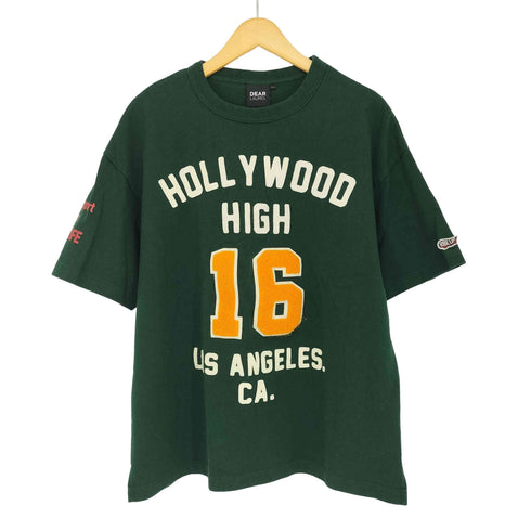 ディアローレル DEAR LAUREL HOLLYWOOD HIGH パイル地 クルーネック半袖Tシャツ メンズ L