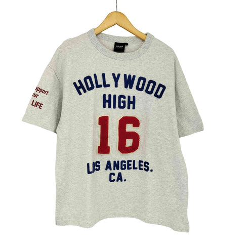 ディアローレル DEAR LAUREL HOLLYWOOD HIGH パイル地 クルーネック半袖Tシャツ メンズ L