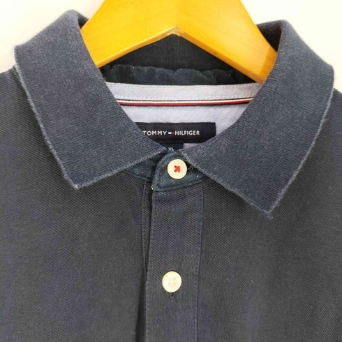 トミーヒルフィガー TOMMY HILFIGER ロゴ刺繍 コットン 鹿の子 ポロシャツ メンズ import:XL