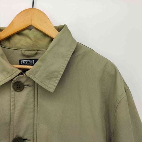 ポロバイラルフローレン Polo by RALPH LAUREN 90s 4ポケット コットンナイロン 中綿ハーフコート メンズ import:L