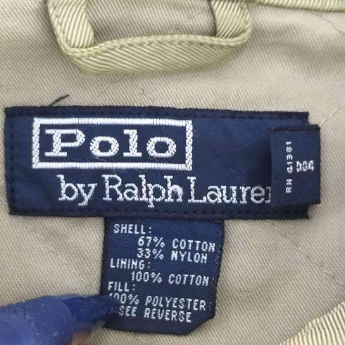 ポロバイラルフローレン Polo by RALPH LAUREN 90s 4ポケット コットンナイロン 中綿ハーフコート メンズ import:L