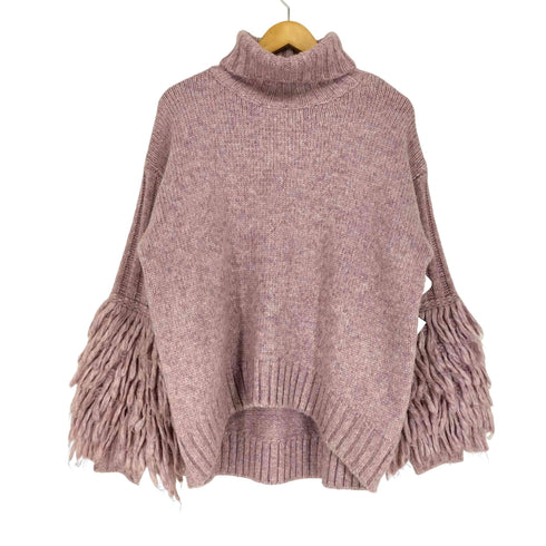 エミリアウィズ EMIRIA WIZ VOLUME FRINGE SLEEVE KNIT SWEATER レディース FREE