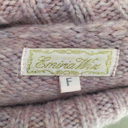 エミリアウィズ EMIRIA WIZ VOLUME FRINGE SLEEVE KNIT SWEATER レディース FREE