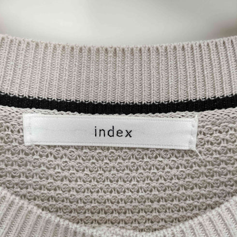 インデックス INDEX 25SS 変わり編み バイカラー 半袖 カーディガン レディース JPN:M