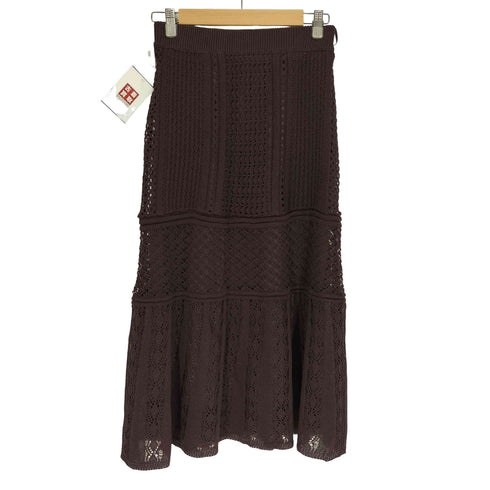 インデックス INDEX 25SS 透かし編み フレア ニット スカート レディース JPN:M