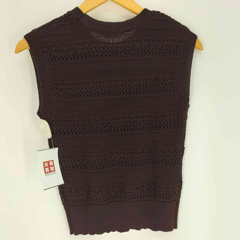 インデックス INDEX 25SS 透かし編み ノースリーブ ニット レディース JPN:M