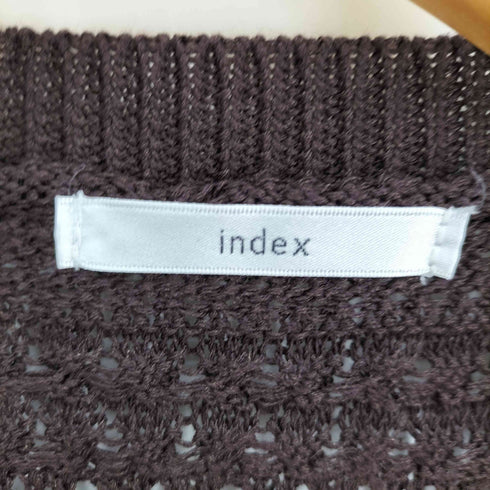 インデックス INDEX 25SS 透かし編み ノースリーブ ニット レディース JPN:M