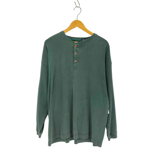 ギャップ Gap 90S OLD 紺タグ メキシコ製 ヘンリーネック ロングTシャツ メンズ JPN:L