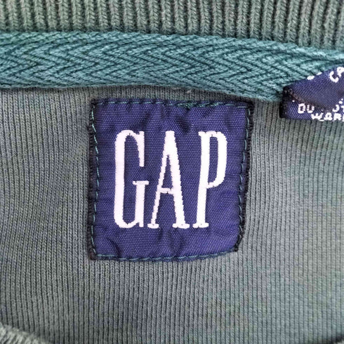 ギャップ Gap 90S OLD 紺タグ メキシコ製 ヘンリーネック ロングTシャツ メンズ JPN:L