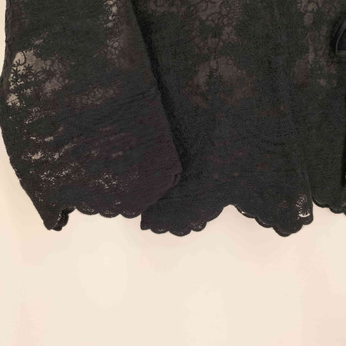 インデックス INDEX 25SS シアー刺繍 リボン ショート ブラウス レディース JPN:S