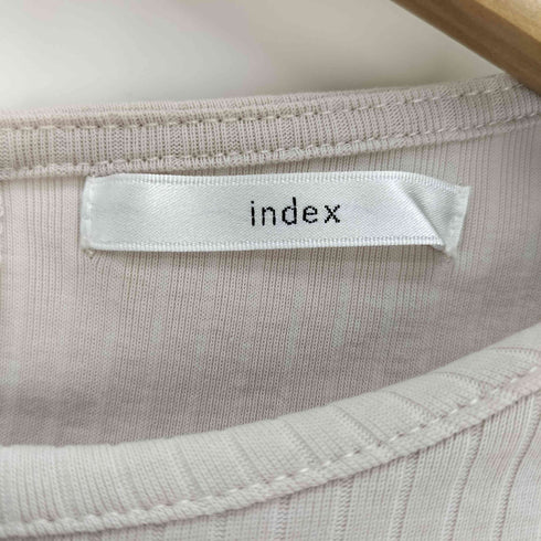 インデックス INDEX 25SS シルケット ワイド テレコ ボートネック トップス レディース JPN:S