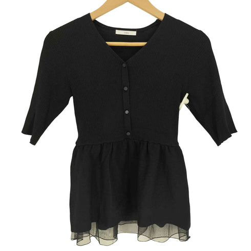 インデックス INDEX 25SS シアー レイヤード ペプラム ニット レディース JPN:M