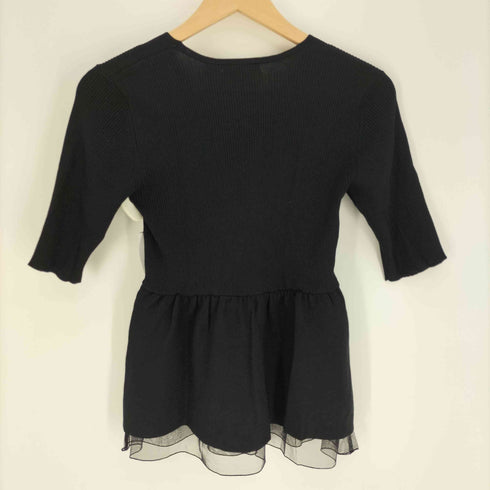 インデックス INDEX 25SS シアー レイヤード ペプラム ニット レディース JPN:M