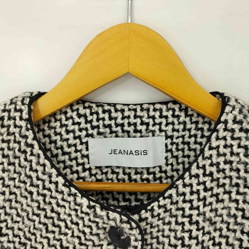 ジーナシス JEANASIS ツイードノーカラージャケット レディース FREE
