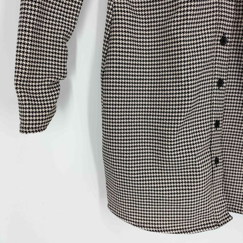 ザラ ZARA ハングトゥース 千鳥格子柄 シャーリング シャツ ワンピース レディース import:S