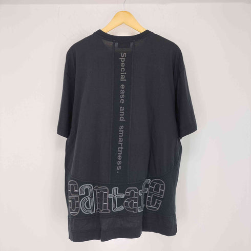 サンタフェ Santa Fe バックロゴ刺繍 メッシュ切替 クルーネックTシャツ メンズ