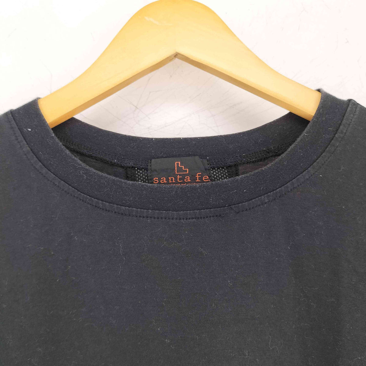 サンタフェ Santa Fe バックロゴ刺繍 メッシュ切替 クルーネック
