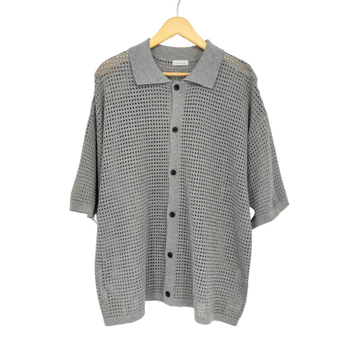 ローリーズファーム LOWRYS FARM 24SS メッシュニットシャツカーデSS メンズ FREE
