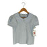 nugu haku (ORIGINAL) heart button lace puff blouce ハートボタン レース パフ ブラウス レディース FREE
