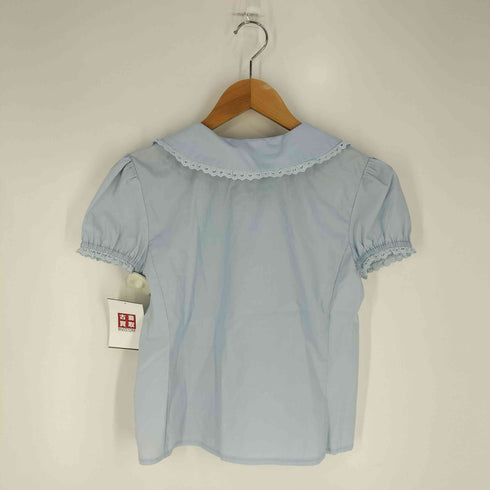 nugu haku (ORIGINAL) heart button lace puff blouce ハートボタン レース パフ ブラウス レディース FREE
